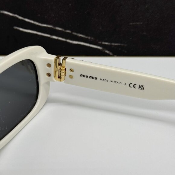 NEW MIU MIU WOMEN MU08ZS 1425S0 SUNGLASSES WHITE EYEWEAR SMU 08Z 1425S0 main image 8